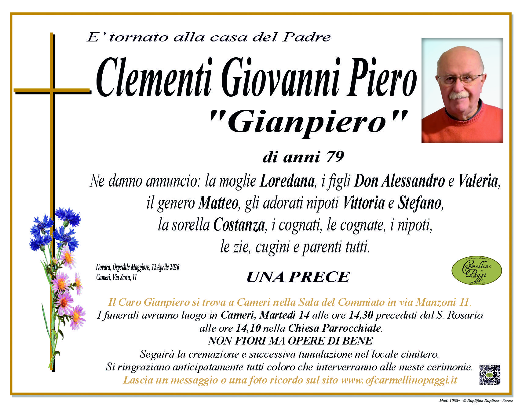 Clementi Giovanni Piero “Gianpiero”